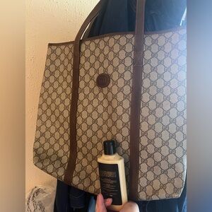 Gucci GG Ginormous Vintage Anniversary Collection Tote - Rare Tan